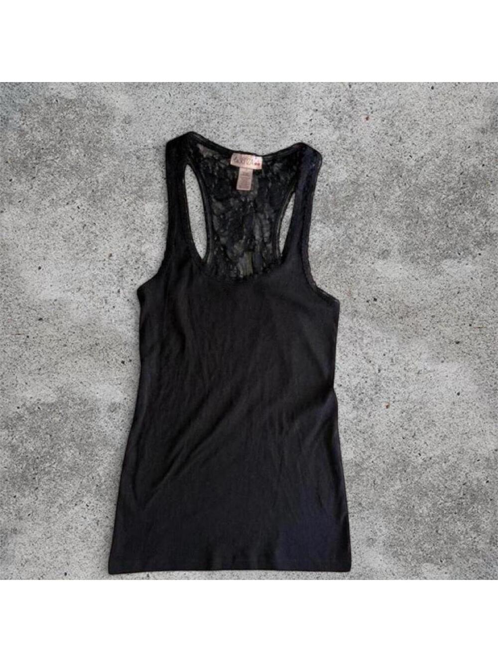 La senza black lace cami